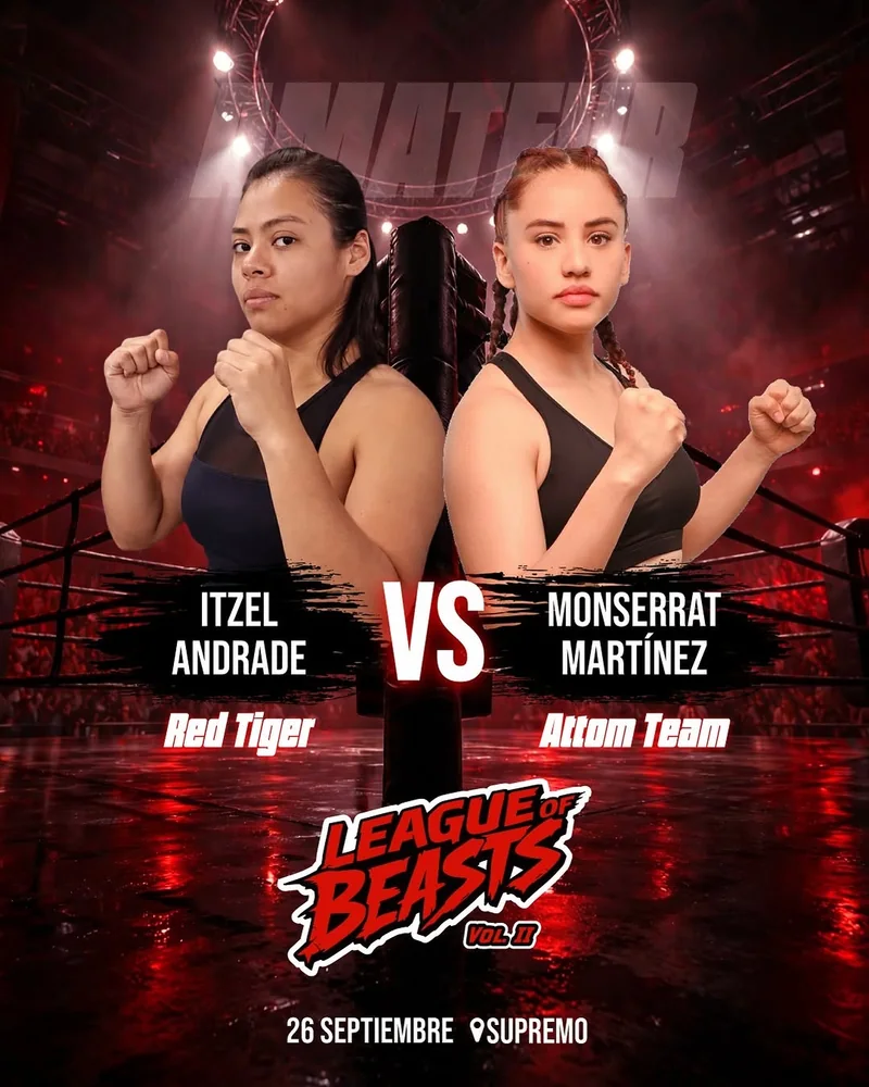 Cartel: Itzel Andrade vs Monserrat Martínez
