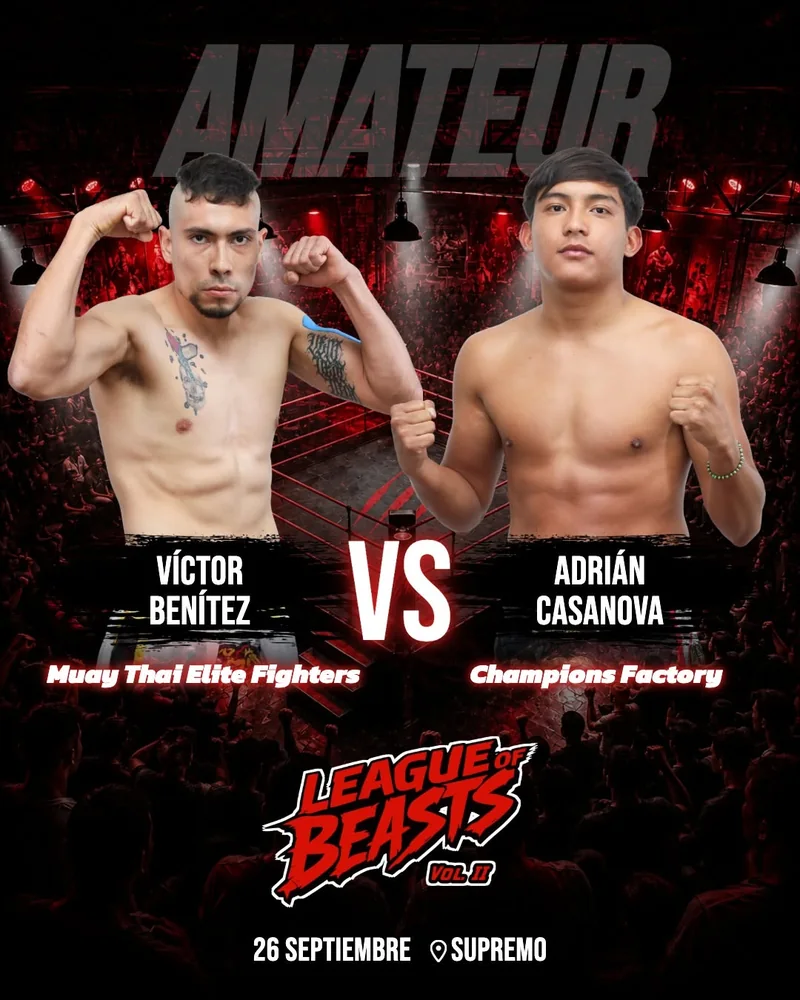 Cartel: Víctor Benítez vs Adrián Casanova