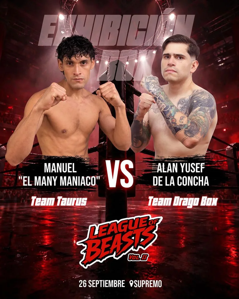 Cartel: Manuel “El Many Maniaco” vs Alan Yusef de la Concha