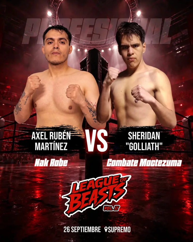 Cartel: Axel Rubén Martínez vs Sheridan Golliath